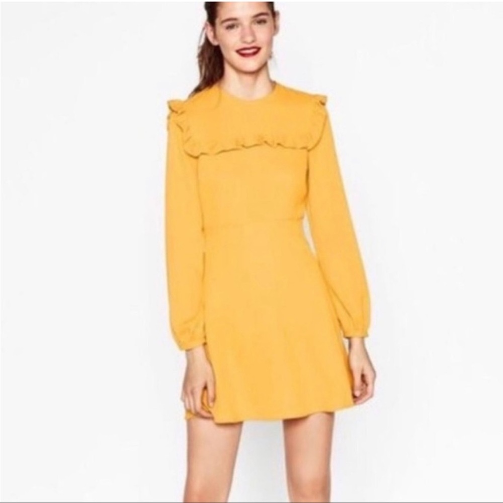 ZARA yellow bib dress